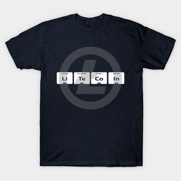 Periodic Litecoin mono T-Shirt by Destro